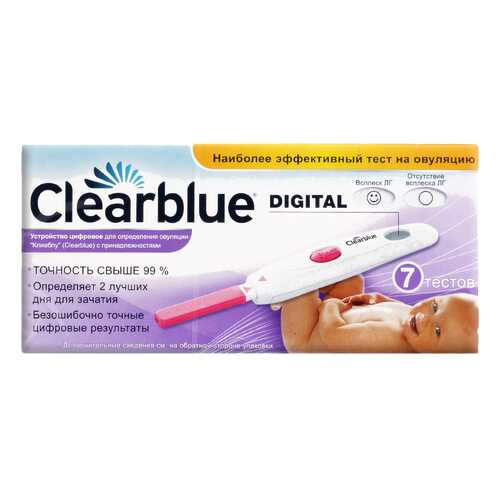 Тест на овуляцию Clearblue Digital цифровой с принадлежностями 7 шт. в Аптека от склада