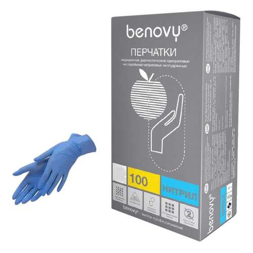 Перчатки нитриловые benovy nitrile chlorinated р.s, 6г, голубые, 100 пар в Аптека от склада