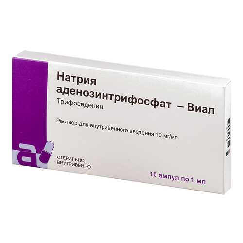 Аденозинтрифосфат натрия раствор для в/в введ.1% амп.1 мл №10 в Аптека от склада