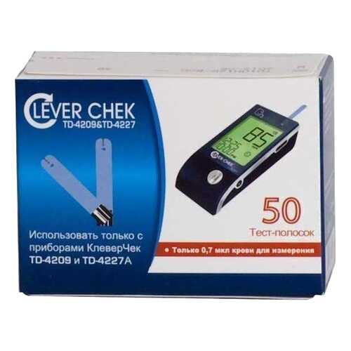 Тест-полоски для глюкометра TaiDoc Clever Chek TD-4227/TD-4209 50 шт. в Аптека от склада