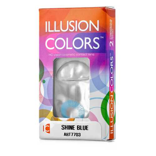 Контактные линзы ILLUSION colors Shine 2 линзы -3.5D blue голубой в Аптека от склада