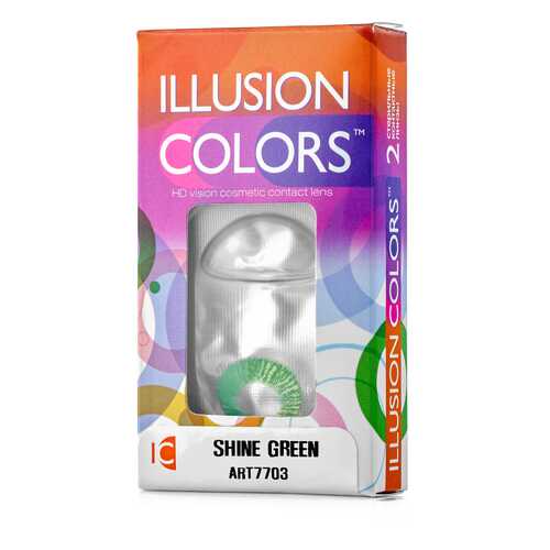 Контактные линзы ILLUSION colors Shine 2 линзы -4.0D green зеленый в Аптека от склада