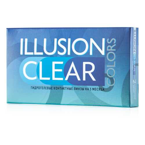 Контактные линзы ILLUSION colors Clear 2 линзы -1.75D прозрачные в Аптека от склада