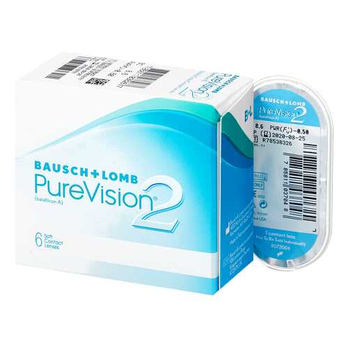 Контактные линзы PureVision 2 6 линз +1,50 в Аптека от склада