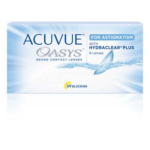 Контактные линзы Acuvue Oasys for Astigmatism with Hydraclear Plus 6 линз -0,25/-0,75/10 в Аптека от склада