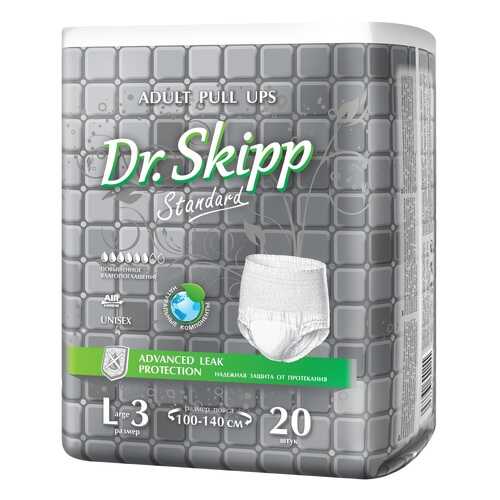 Белье впитывающее для взрослых Dr. Skipp Active Line размер L 100-140 см 20 шт. в Аптека от склада