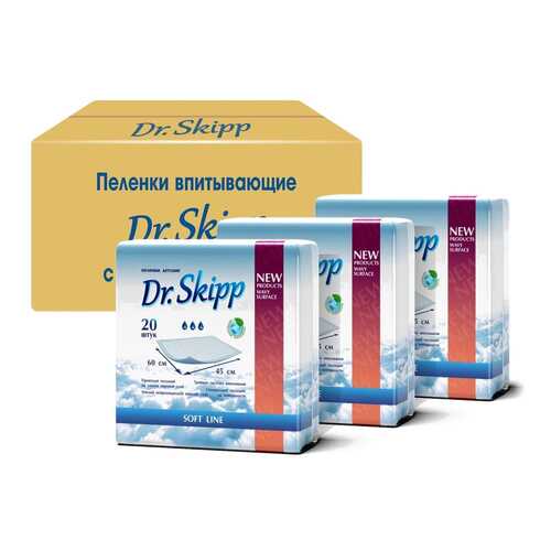 Пеленки гигиенические Dr.Skipp супервпитывающие одноразовые 45x60, 60 шт. в Аптека от склада