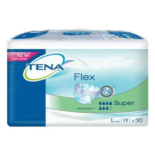 Подгузники для взрослых с поясом, L, 30 шт. Tena Flex Super в Аптека от склада