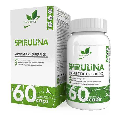 Добавка Спирулина NATURALSUPP Spirulina капсулы 60 шт. в Аптека от склада