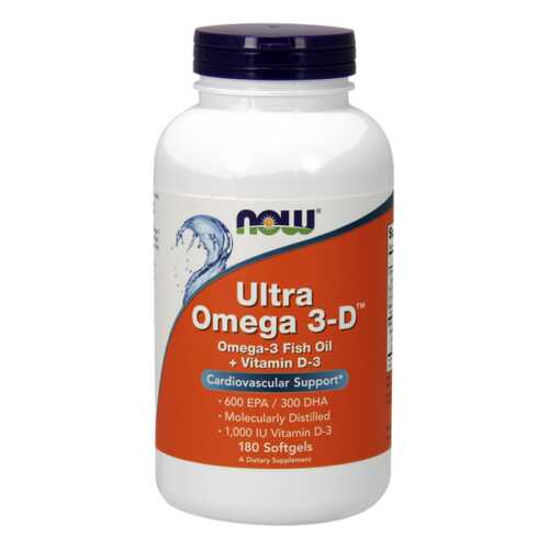 Omega-3 NOW Ultra Omega-3D 600 Epa/300 Dha + Vit D-3 180 капс. в Аптека от склада